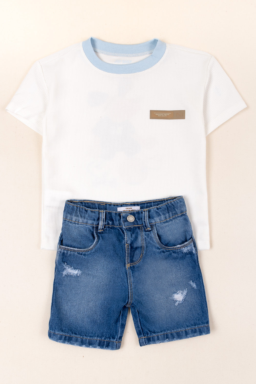 CONJUNTO BERMUDA NIÑO PLAY BLANCO A