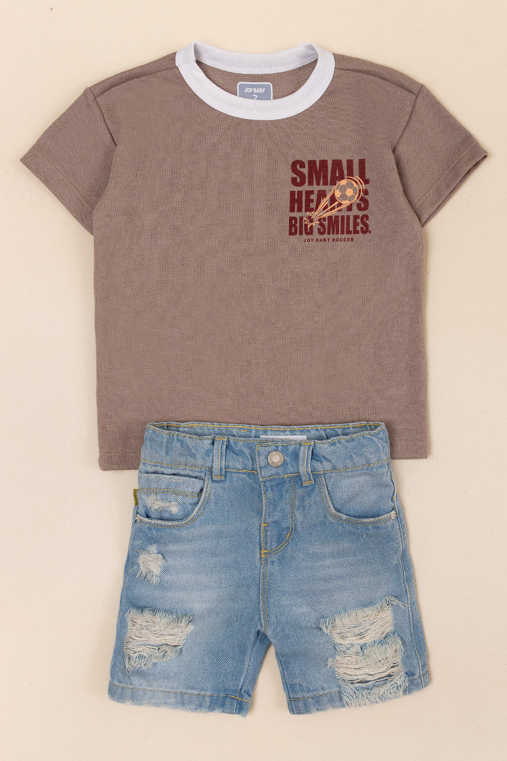 CONJUNTO BERMUDA NIÑO SMALL CAFÉ