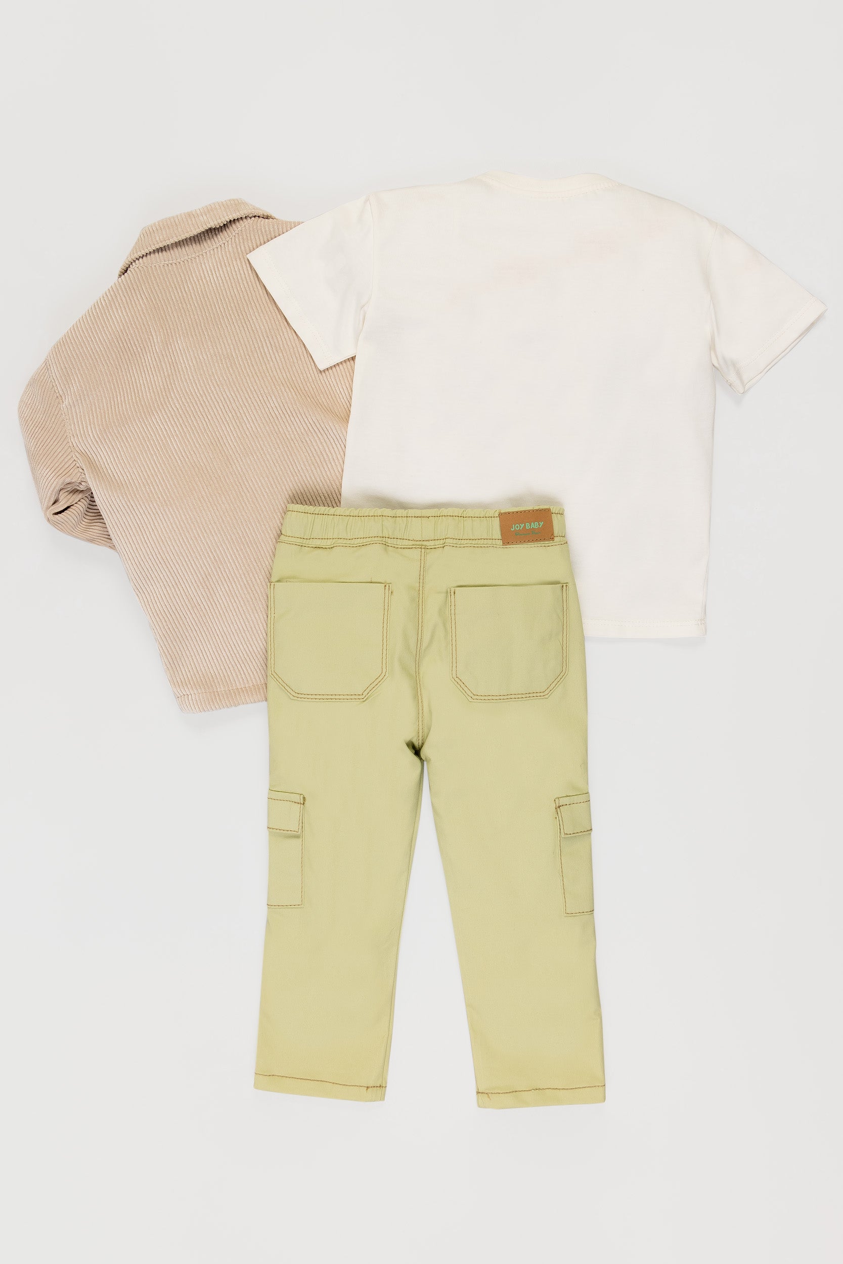 CONJUNTO 3 PRENDAS NIÑO BEIGE