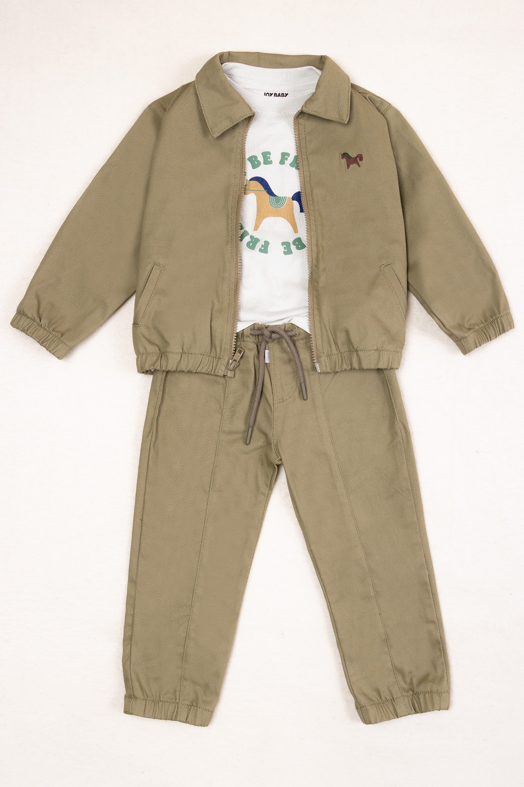 CONJUNTO 3 PRENDAS NIÑO TO BE FRIEND VERDE