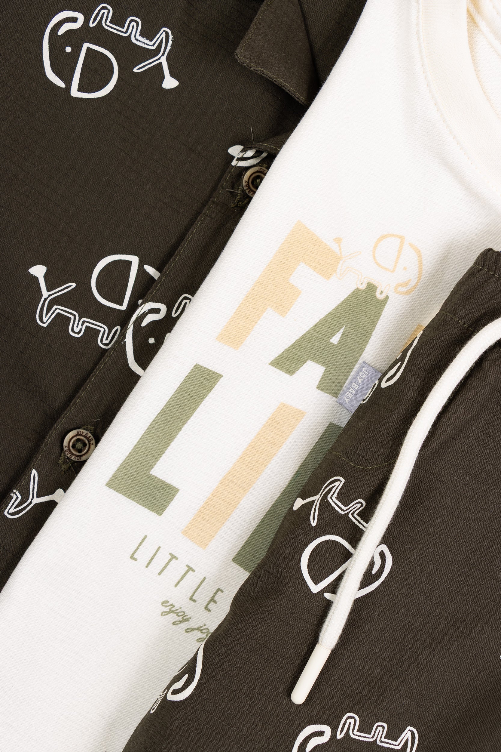 CONJUNTO 3 PRENDAS NIÑO FARM LIFE GRIS