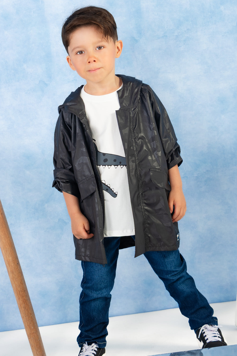 CONJUNTO 3 PRENDAS NIÑO CROCODILE NEGRO