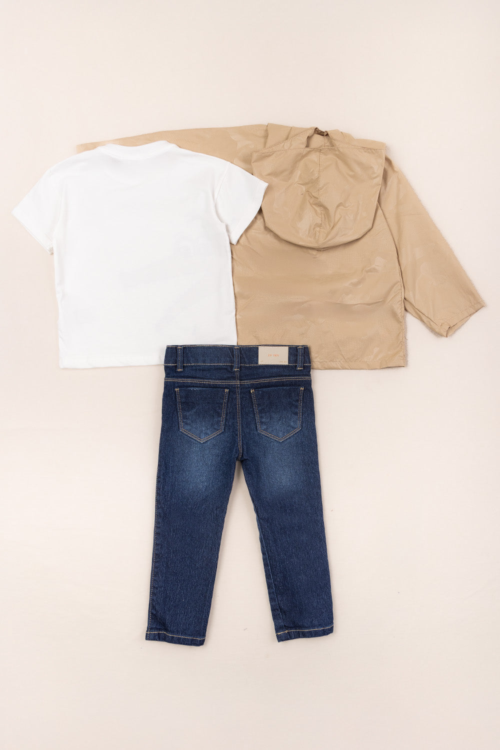 CONJUNTO 3 PRENDAS NIÑO CROCODILE BEIGE