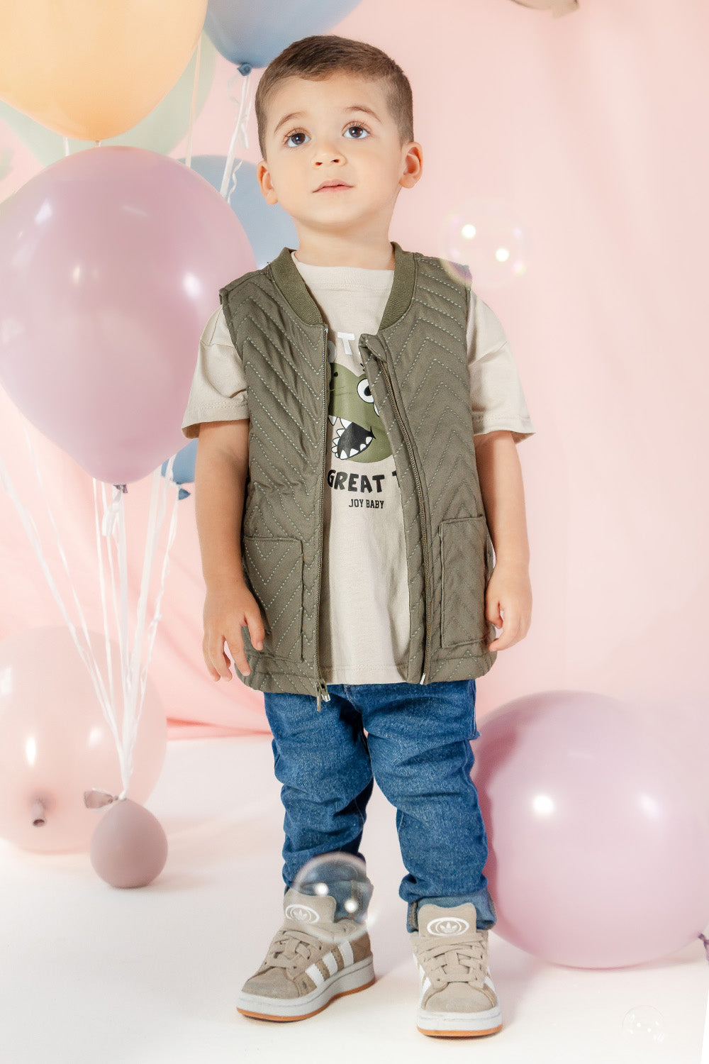 CONJUNTO 3 PRENDAS NIÑO DINOTASTIC VERDE