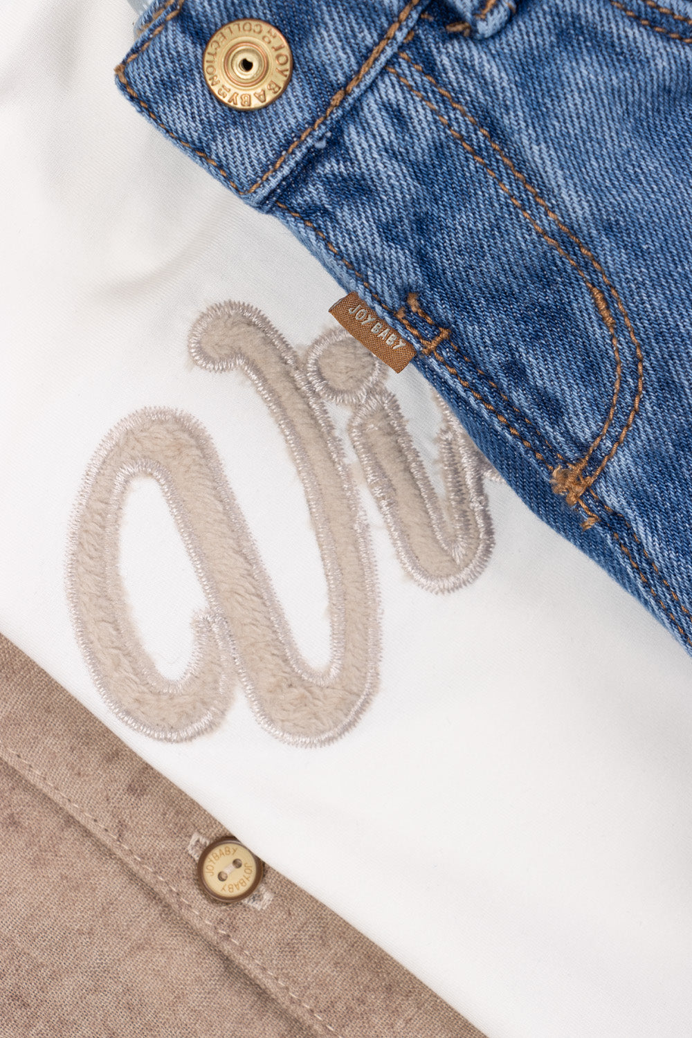 CONJUNTO 3 PRENDAS NIÑO COCO BEIGE