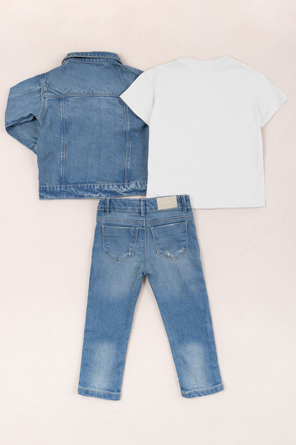 CONJUNTO 3 PRENDAS NIÑO ANIMALS BLANCO