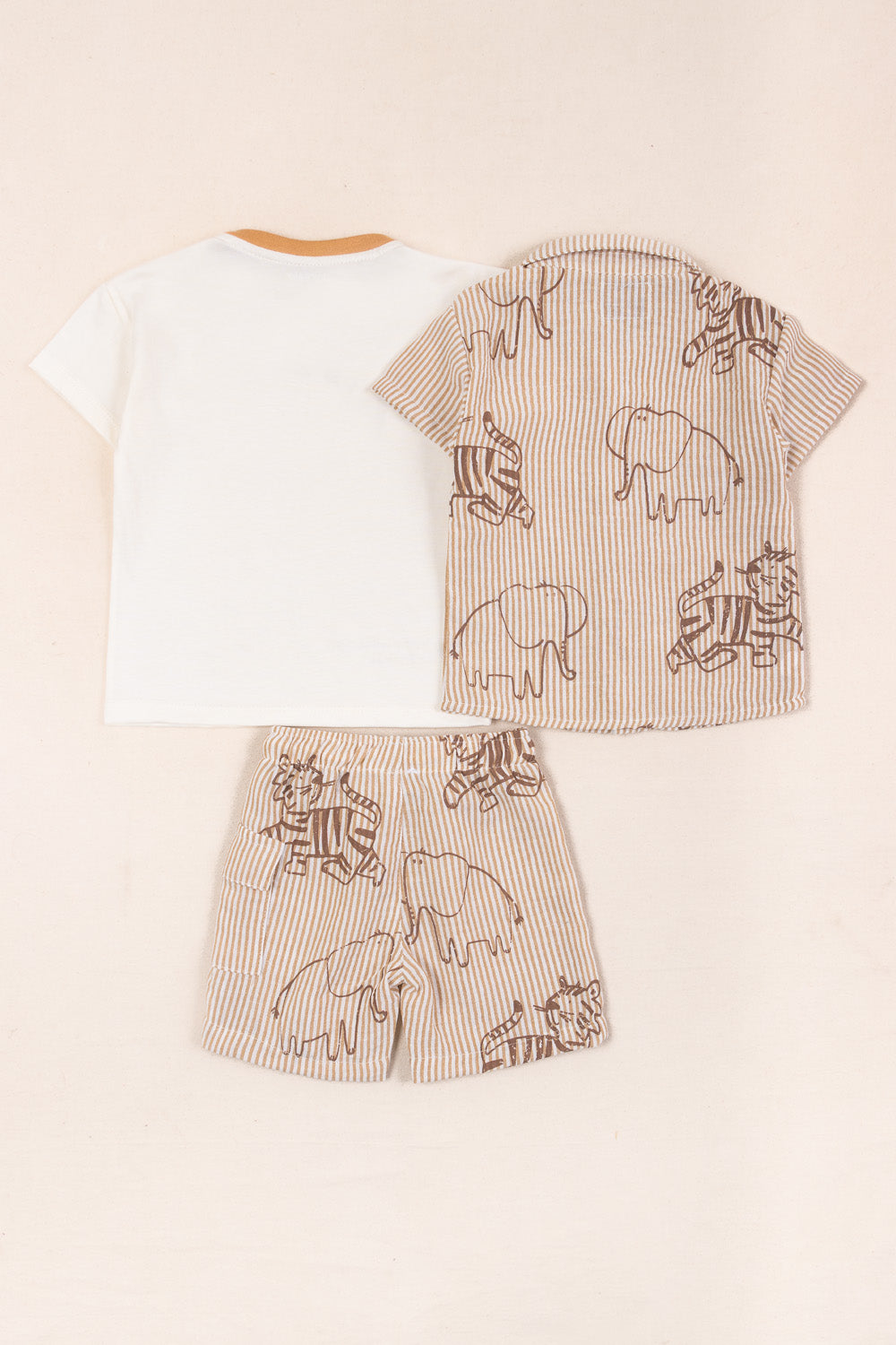 CONJUNTO 3 PRENDAS NIÑO WILD CAFÉ