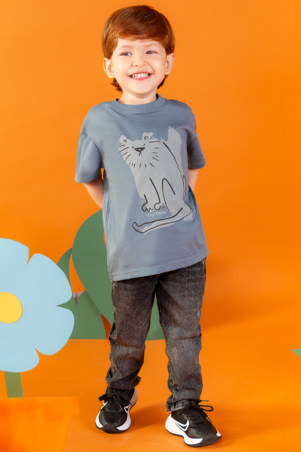 CONJUNTO 3 PRENDAS NIÑO LION AZUL