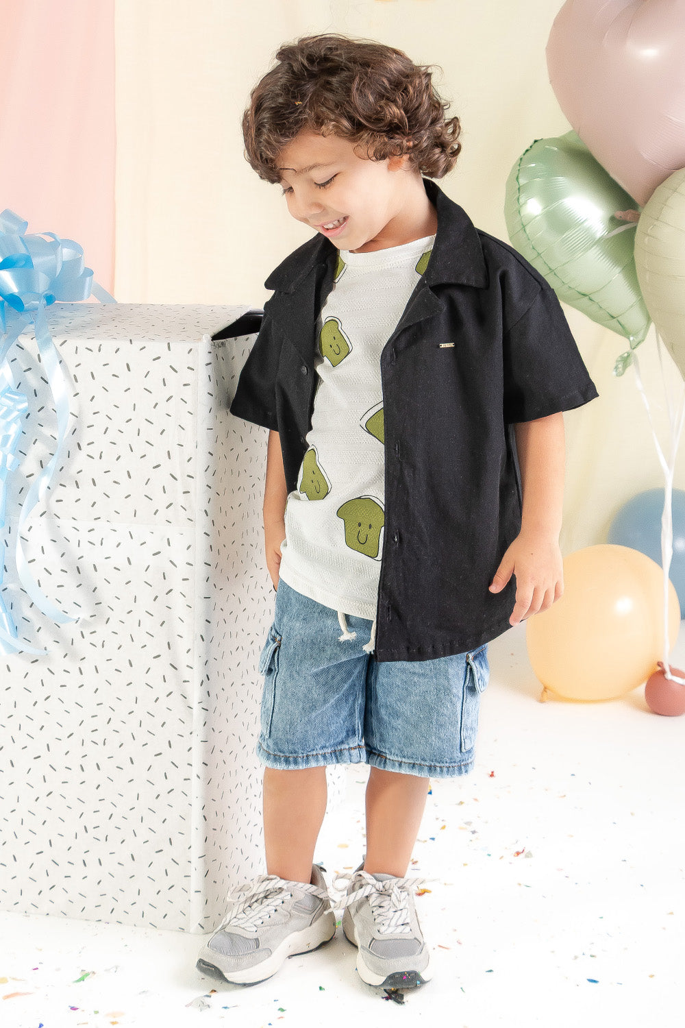 CONJUNTO 3 PRENDAS NIÑO BREAD NEGRO