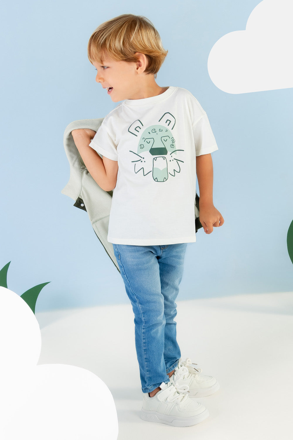 CONJUNTO 3 PRENDAS NIÑO NEW VERDE