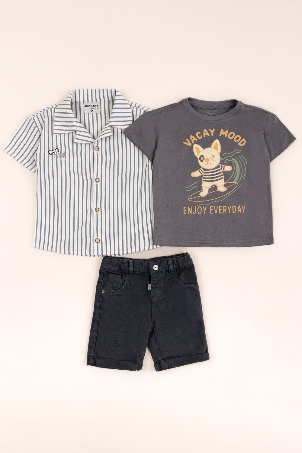 CONJUNTO 3 PRENDAS NIÑO VACAY MOOD ARENA