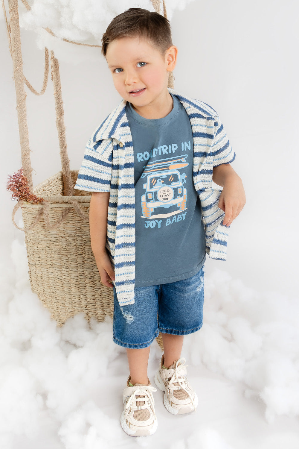 CONJUNTO 3 PRENDAS NIÑO ROAD TRIP AZUL