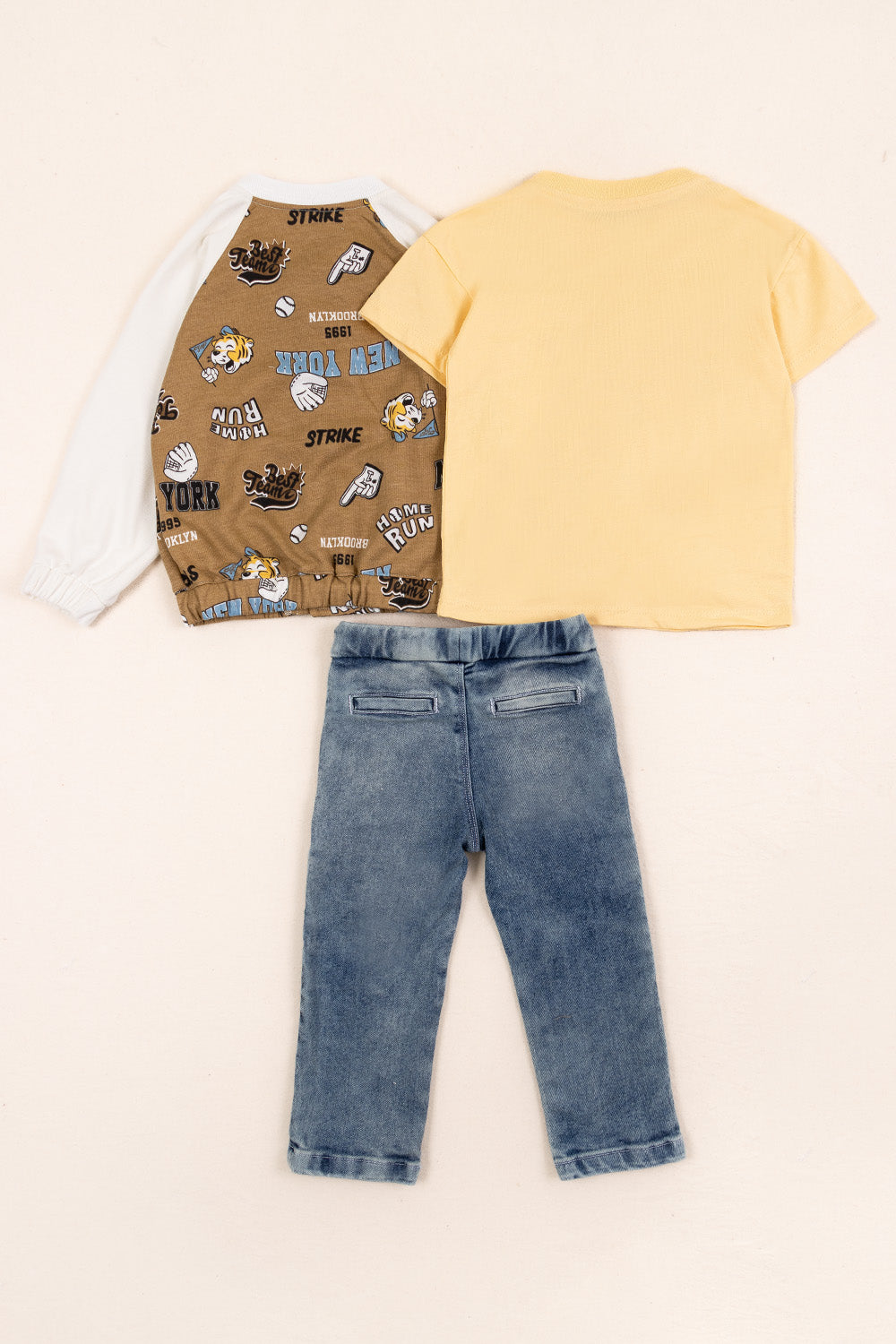 CONJUNTO 3 PRENDAS NIÑO GREAT CATCHER AMARILLO