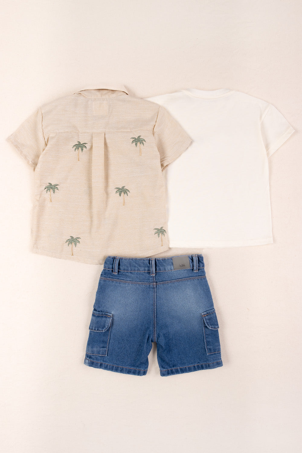 CONJUNTO 3 PRENDAS NIÑO TROPICOOL BEIGE
