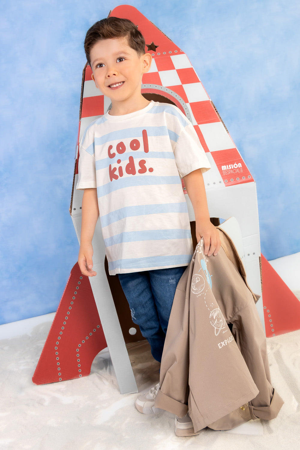 CONJUNTO 3 PRENDAS NIÑO COOL KIDS CAFÉ