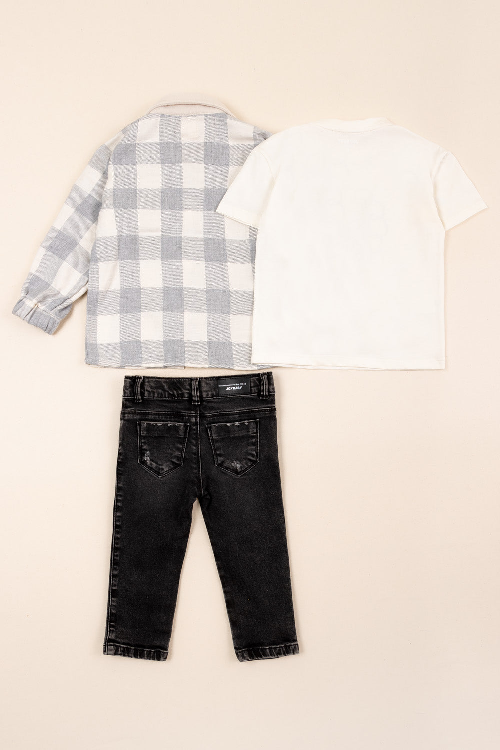 CONJUNTO 3 PRENDAS NIÑO LION GRIS