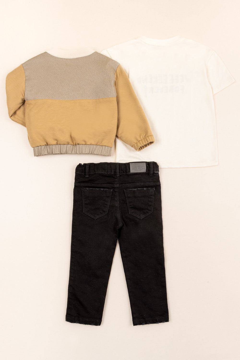 CONJUNTO 3 PRENDAS NIÑO FOREVER BEIGE