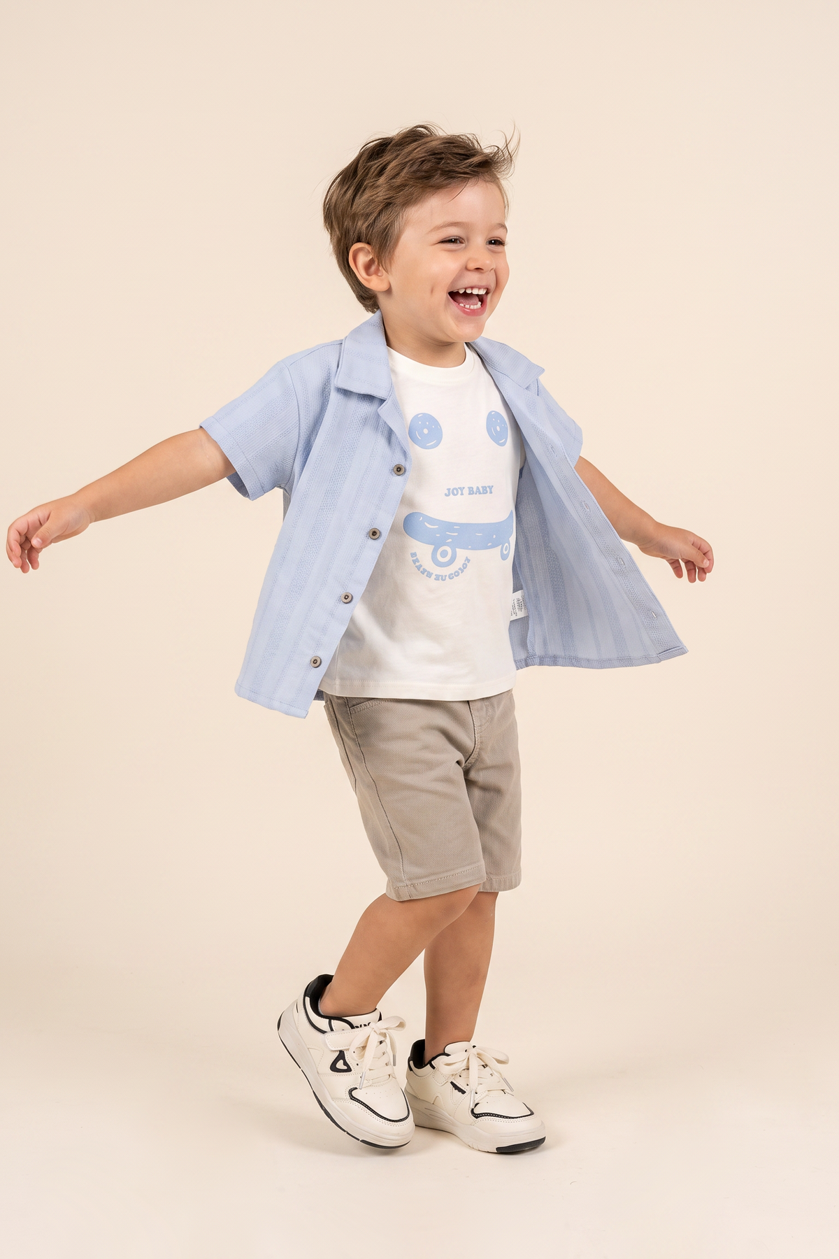 CONJUNTO 3 PRENDAS NIÑO ADVENTURE BEIGE