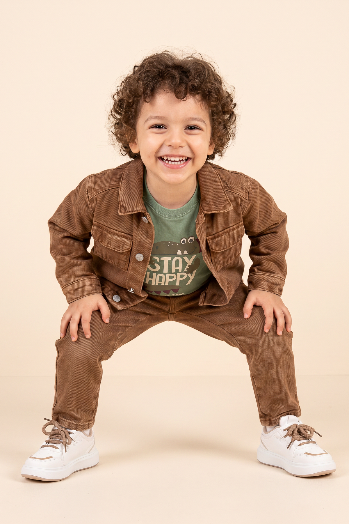 CONJUNTO 3 PRENDAS NIÑO STAY CAFÉ