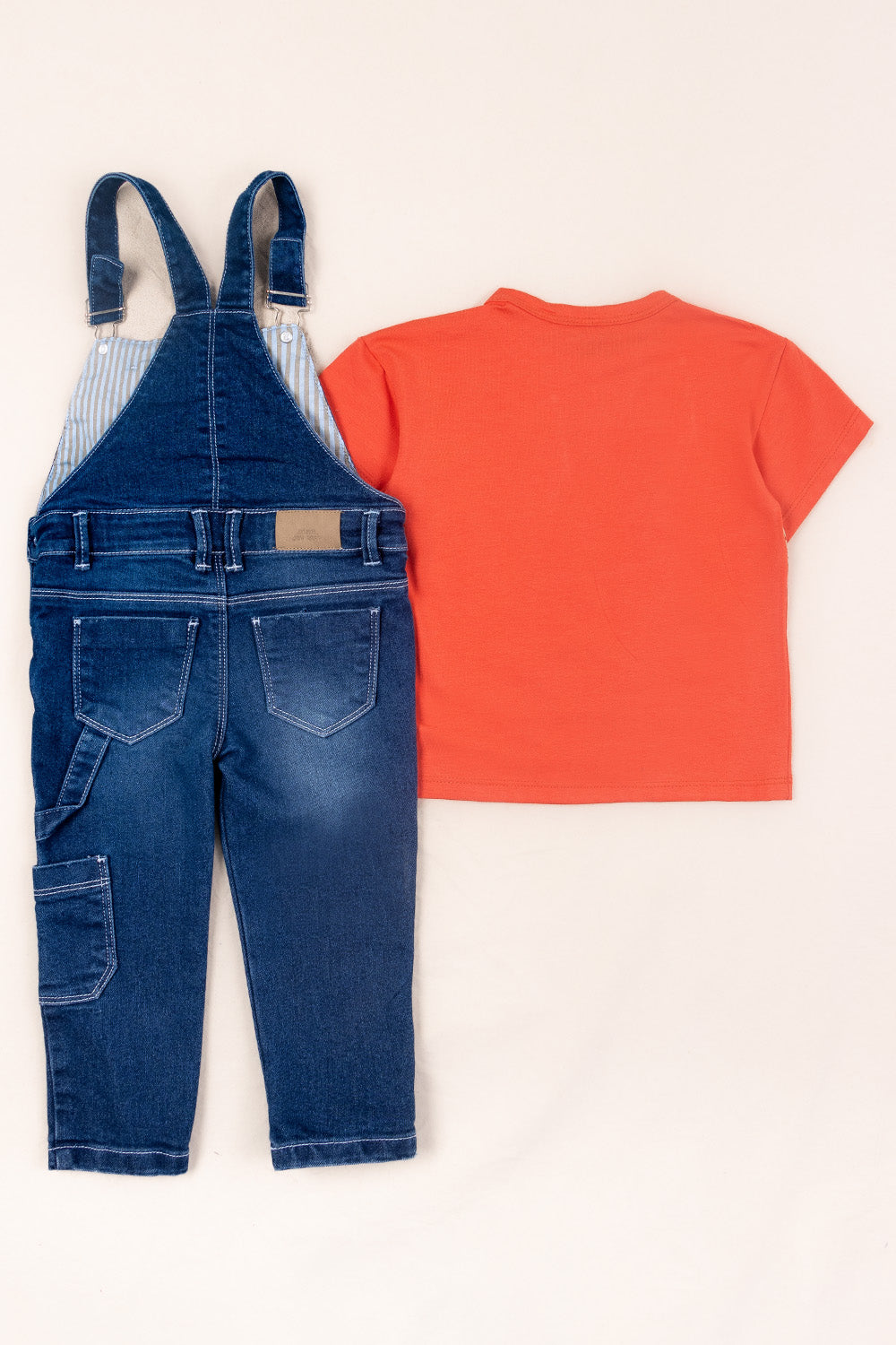 CONJUNTO OVEROL NIÑO CRAB NARANJA