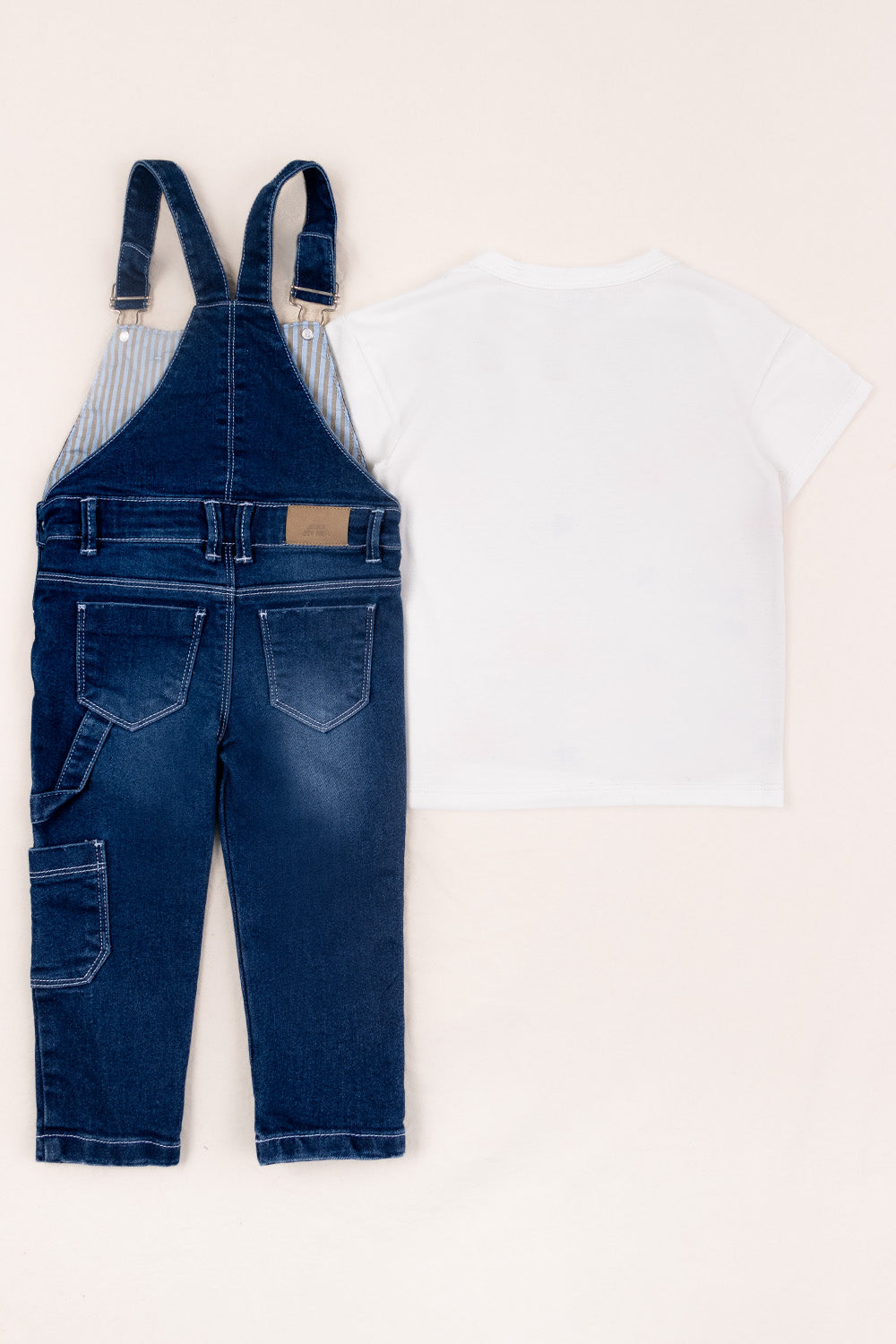 CONJUNTO OVEROL NIÑO CRAB BLANCO