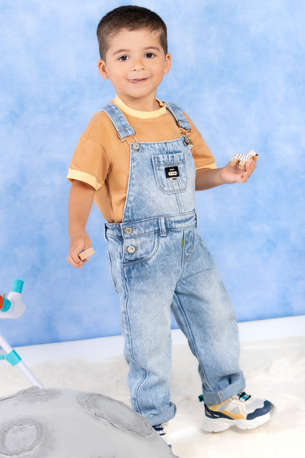 CONJUNTO OVEROL NIÑO WINTER CAFÉ
