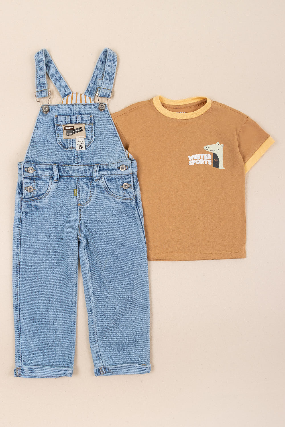 CONJUNTO OVEROL NIÑO WINTER CAFÉ