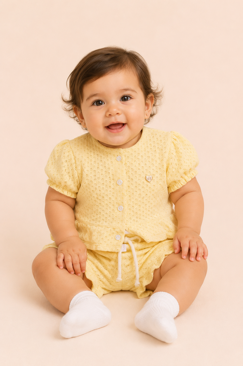 CONJUNTO BEBÉ NIÑA KIND AMARILLO