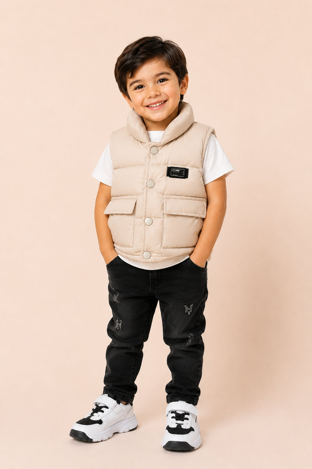 CHALECO PERRO NIÑO BEIGE COMFORT