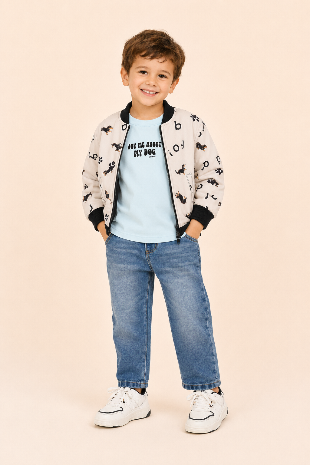 CONJUNTO 3 PRENDAS NIÑO MY DOG AZUL