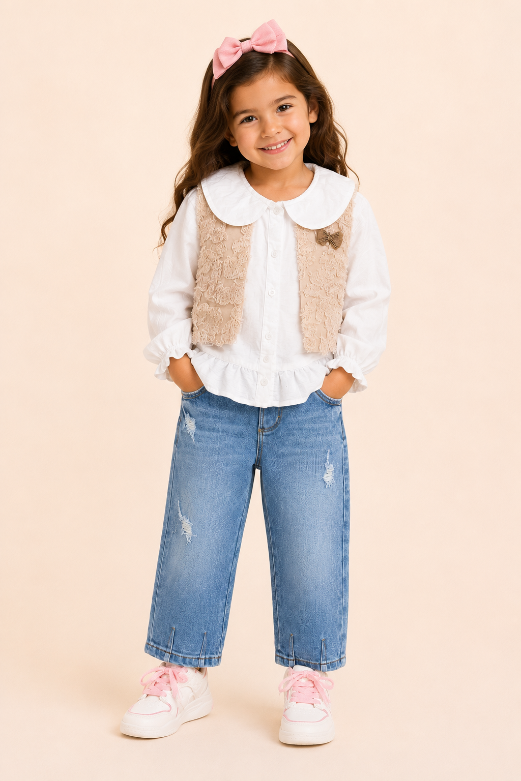 CONJUNTO 3 PRENDAS NIÑA SWEET BLANCO