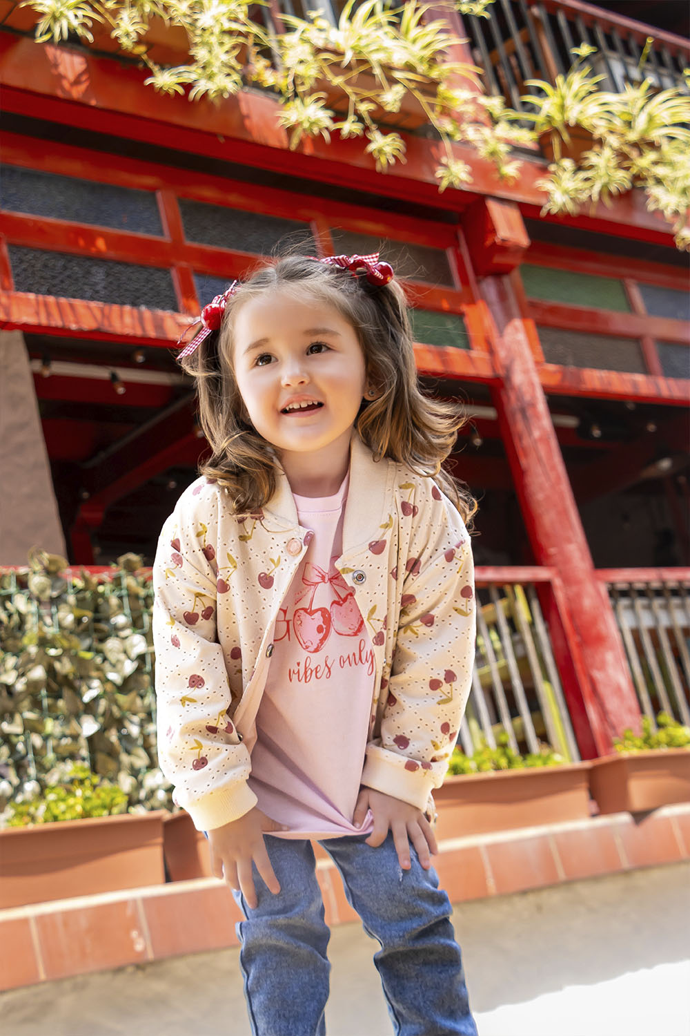 CONJUNTO 3 PRENDAS NIÑA VIBES ROSADO