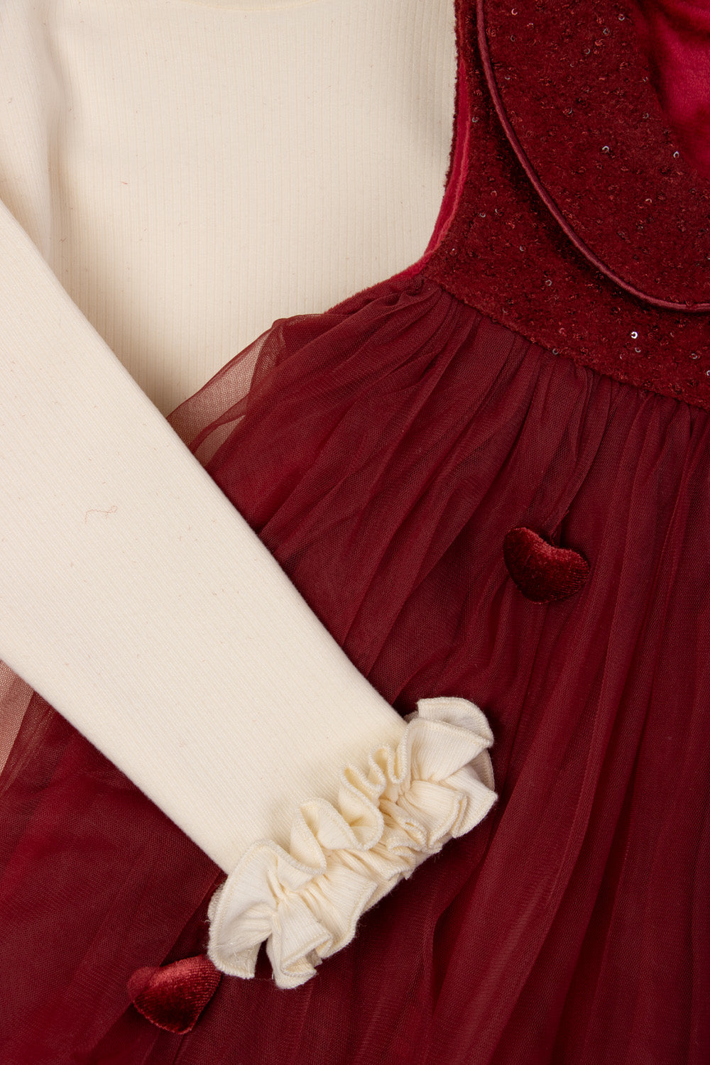 CONJUNTO VESTIDO NIÑA ROJO