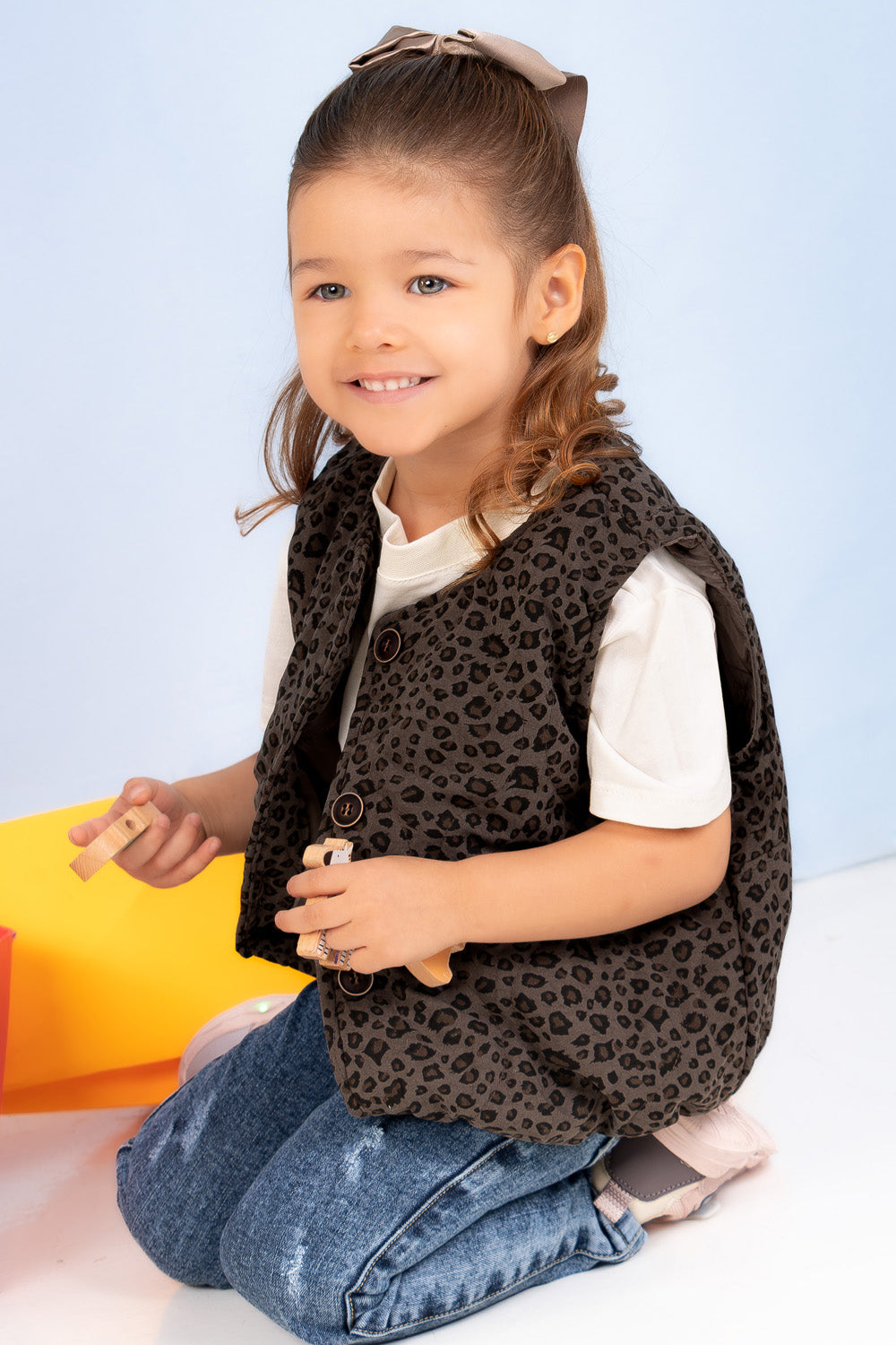 CHALECO NIÑA ANIMAL PRINT
