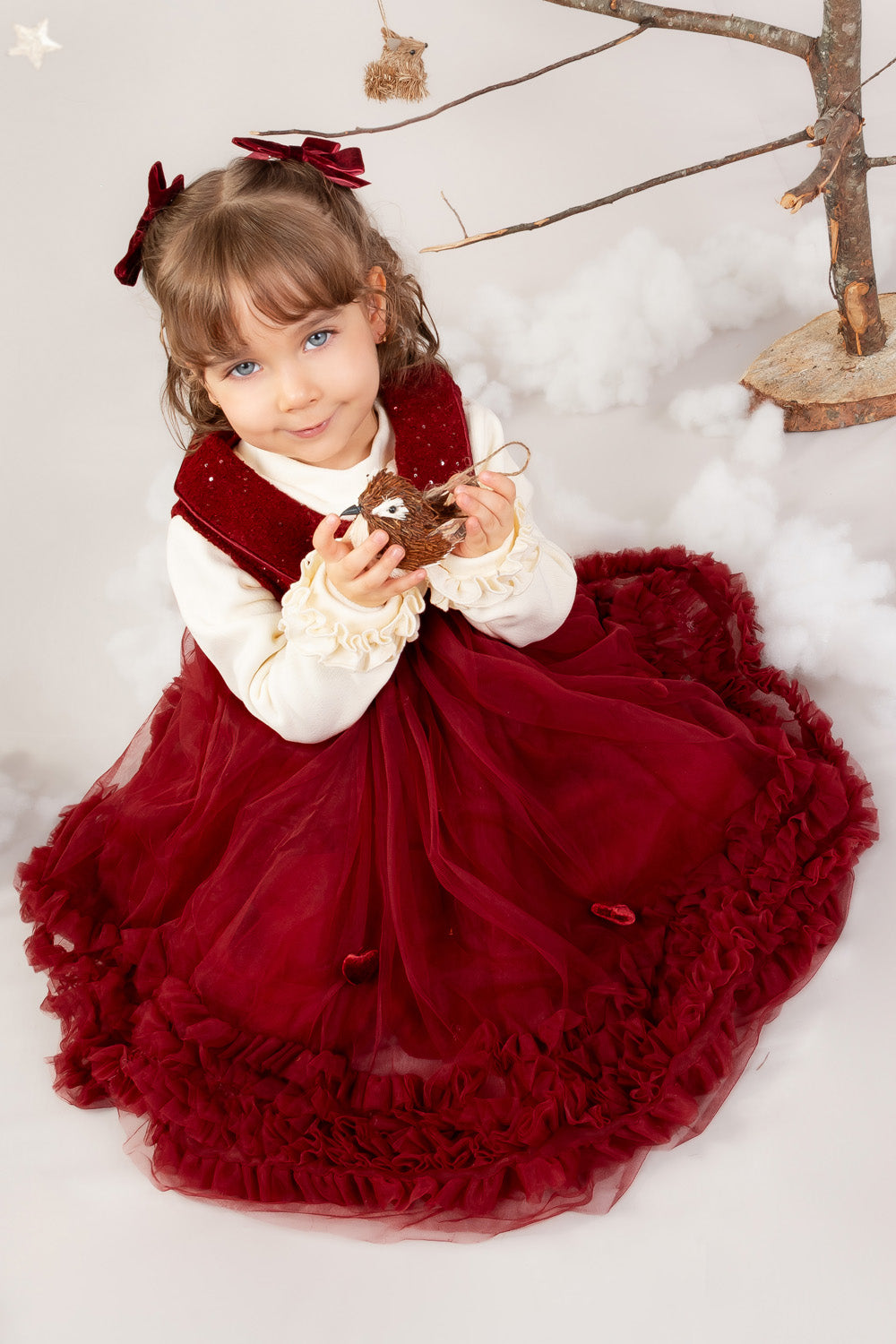 CONJUNTO VESTIDO NIÑA ROJO