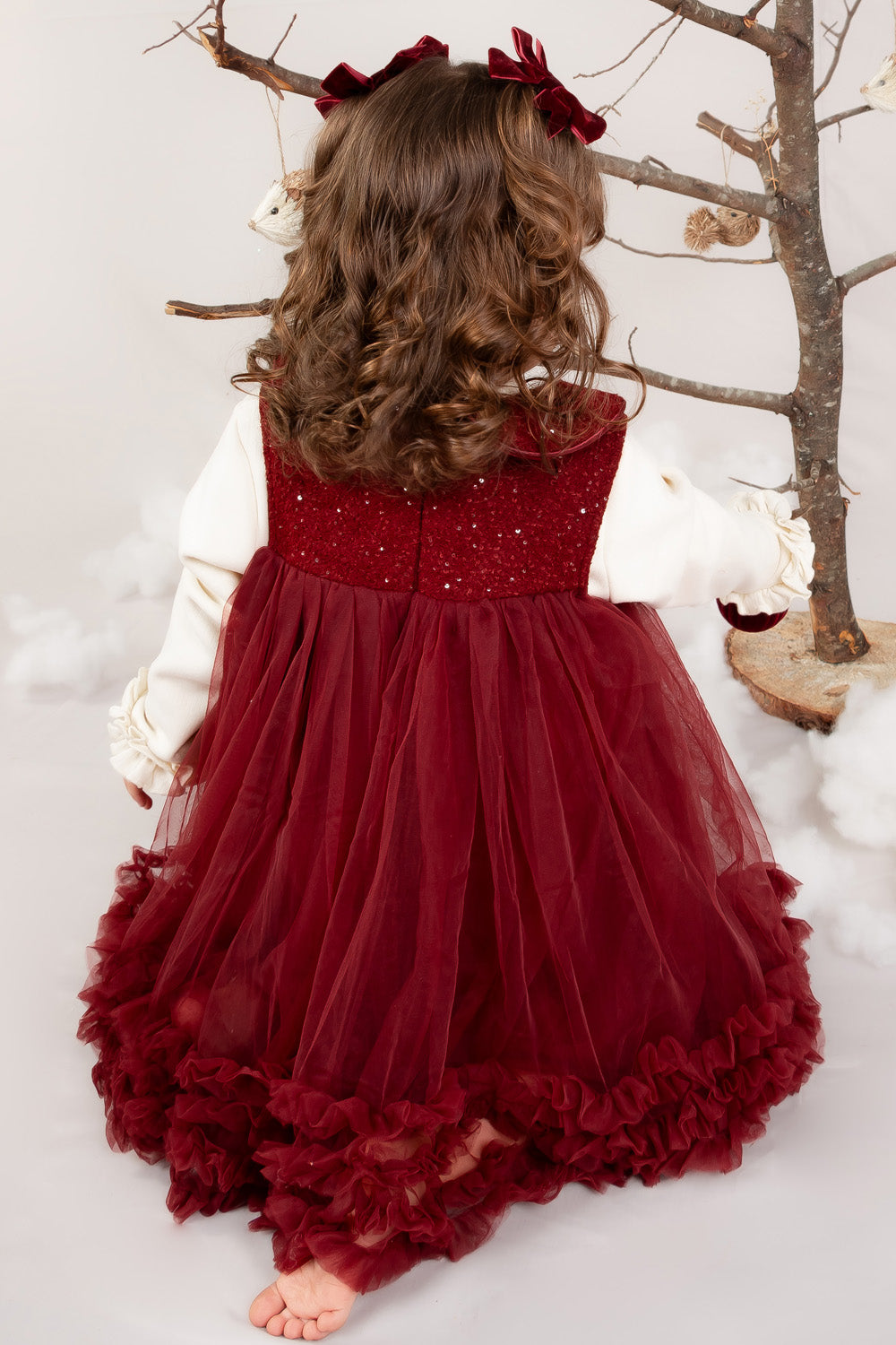 CONJUNTO VESTIDO NIÑA ROJO