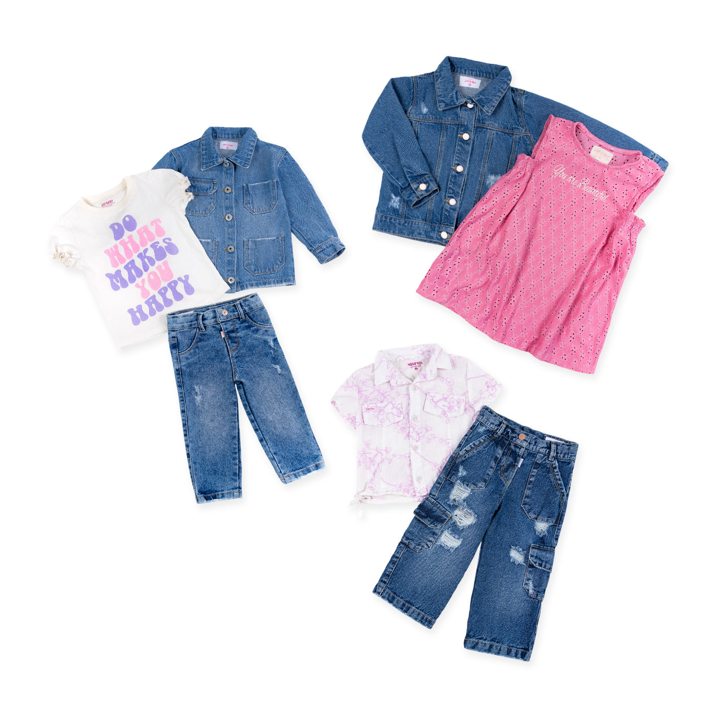 COMBO X3 NIÑA DENIM LOVE