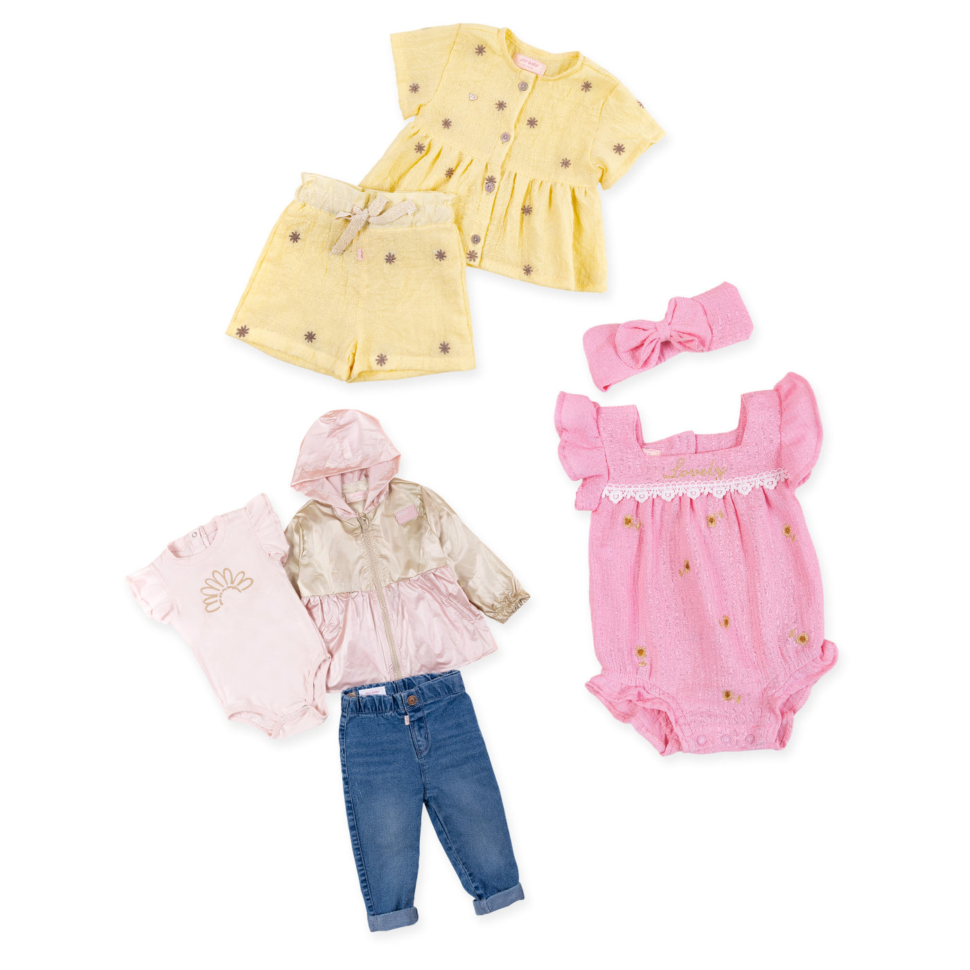 COMBO X3 BEBE NIÑA FLOWERS