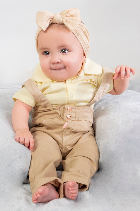 CONJUNTO BEBÉ NIÑA BEIGE