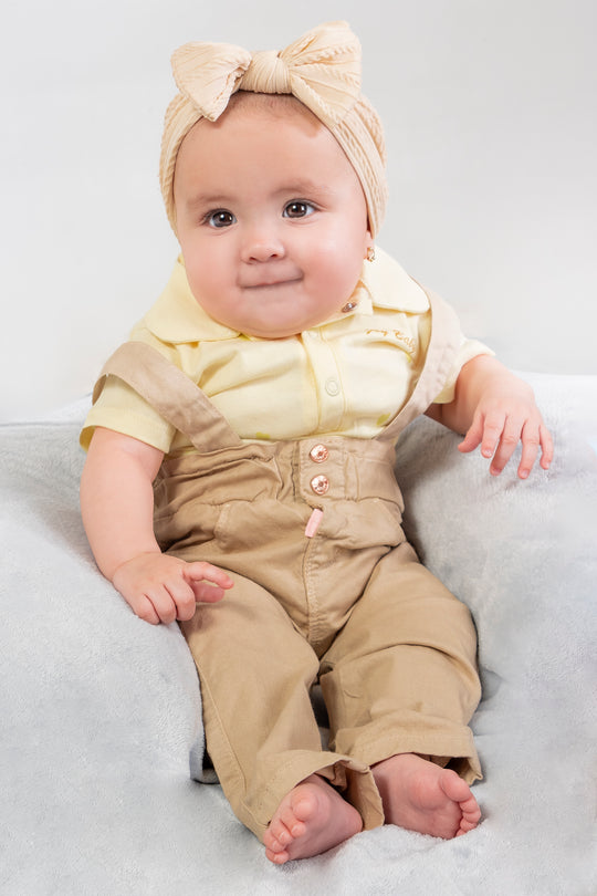 CONJUNTO BEBÉ NIÑA BEIGE