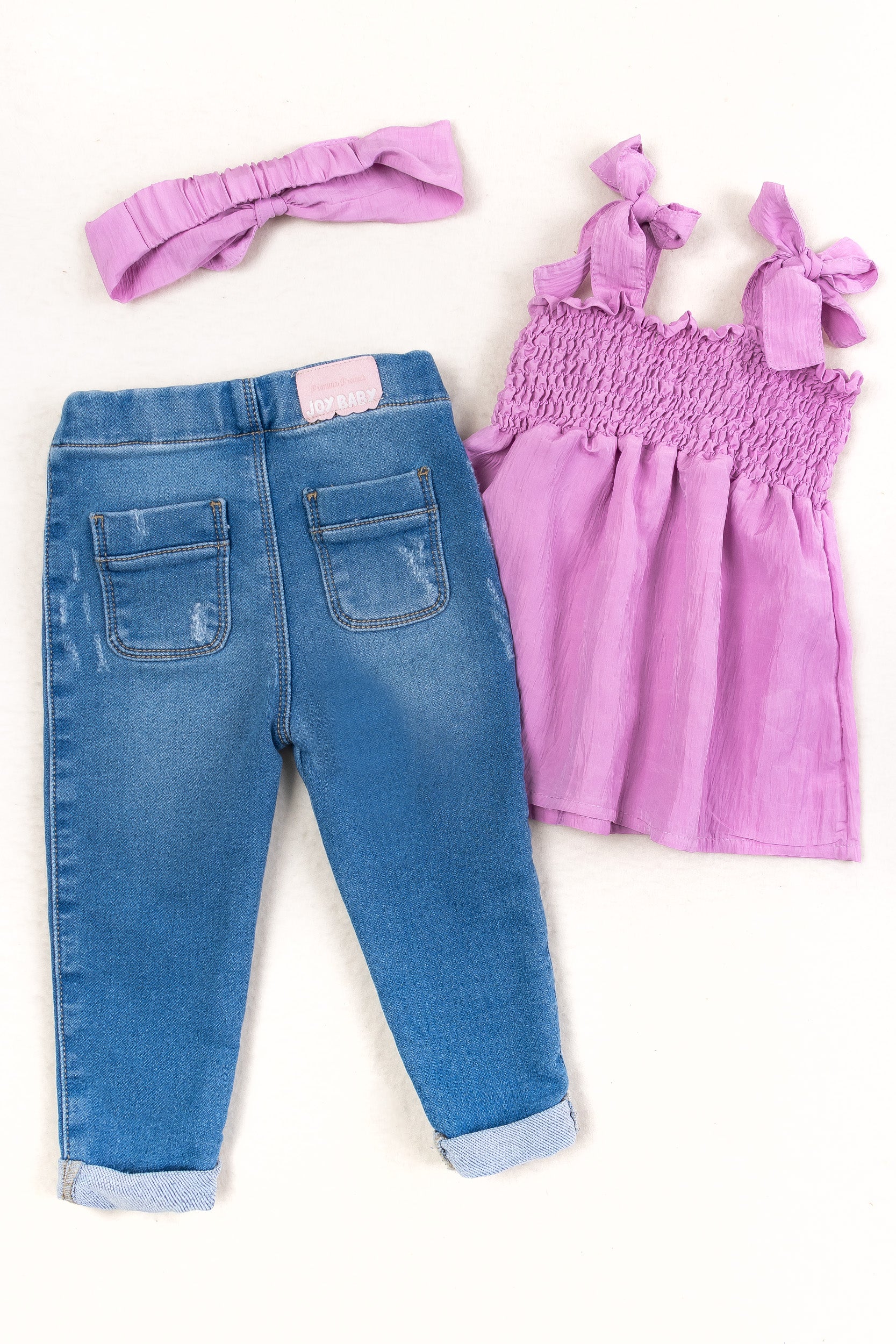 CONJUNTO BEBÉ NIÑA FLOWERS LILA