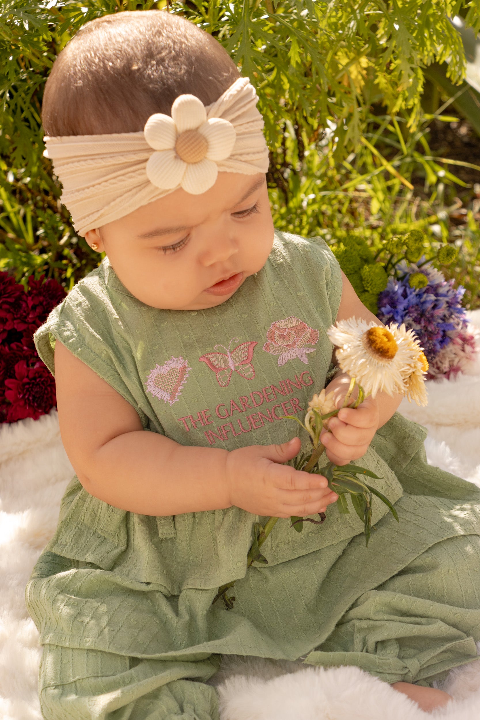 CONJUNTO VESTIDO BEBÉ NIÑA VERDE PREMIUM