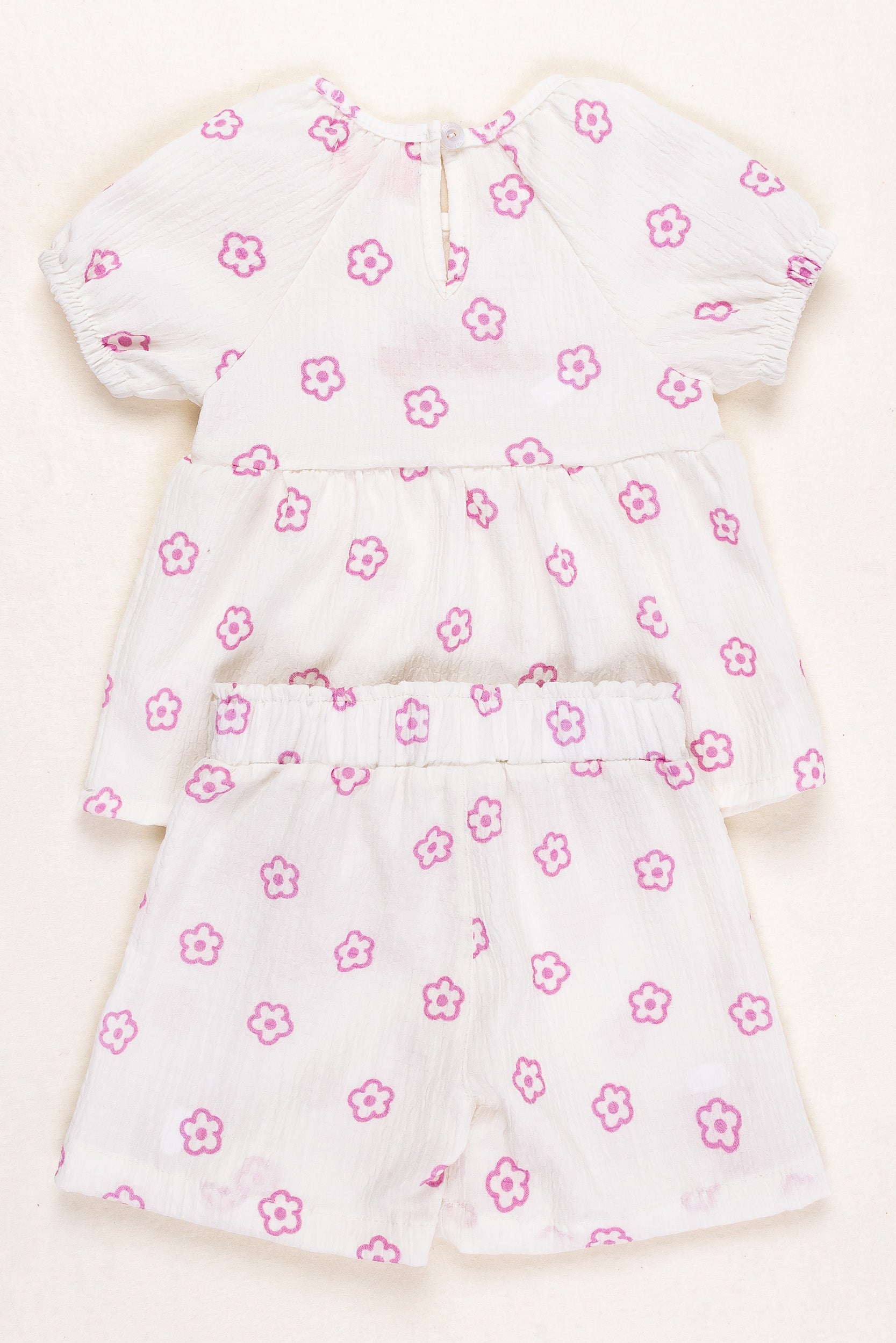 CONJUNTO BEBÉ NIÑA CHERRY BLANCO