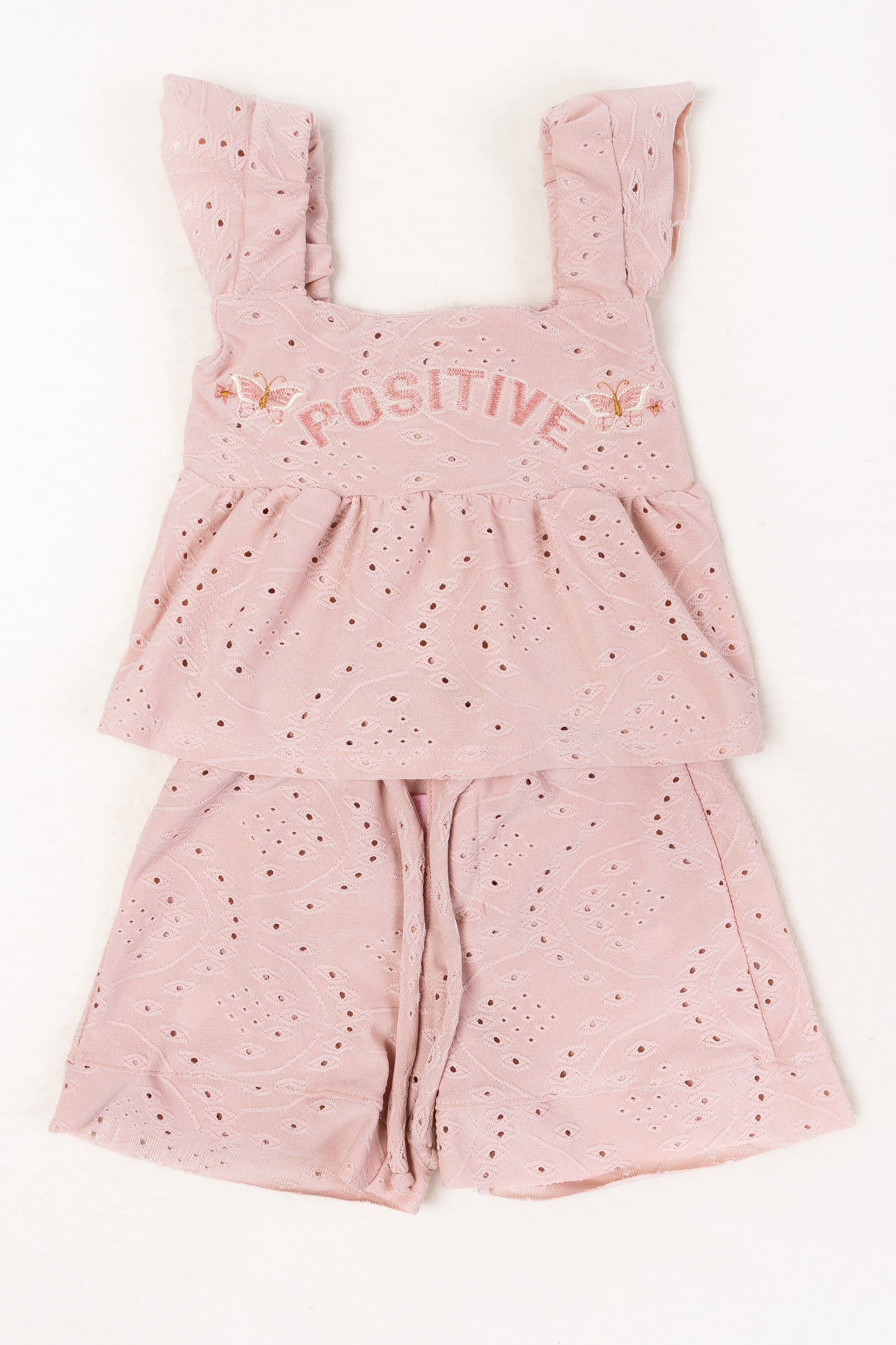 CONJUNTO BEBÉ NIÑA OJALILLO PALO DE ROSA