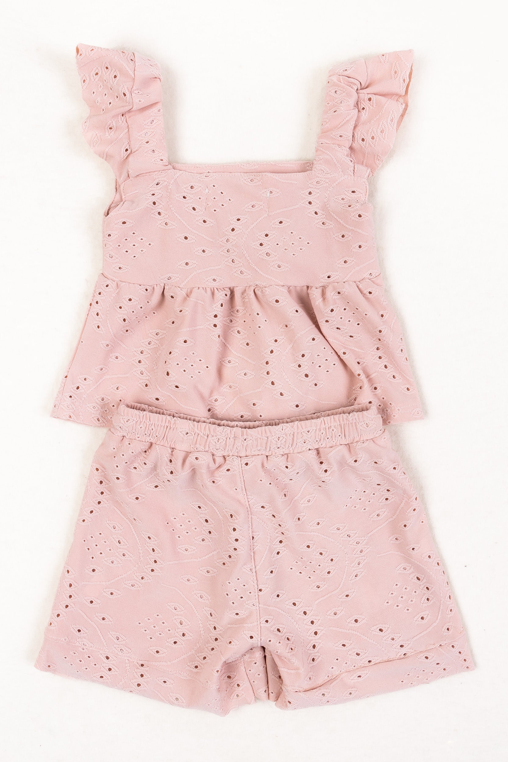 CONJUNTO BEBÉ NIÑA OJALILLO PALO DE ROSA