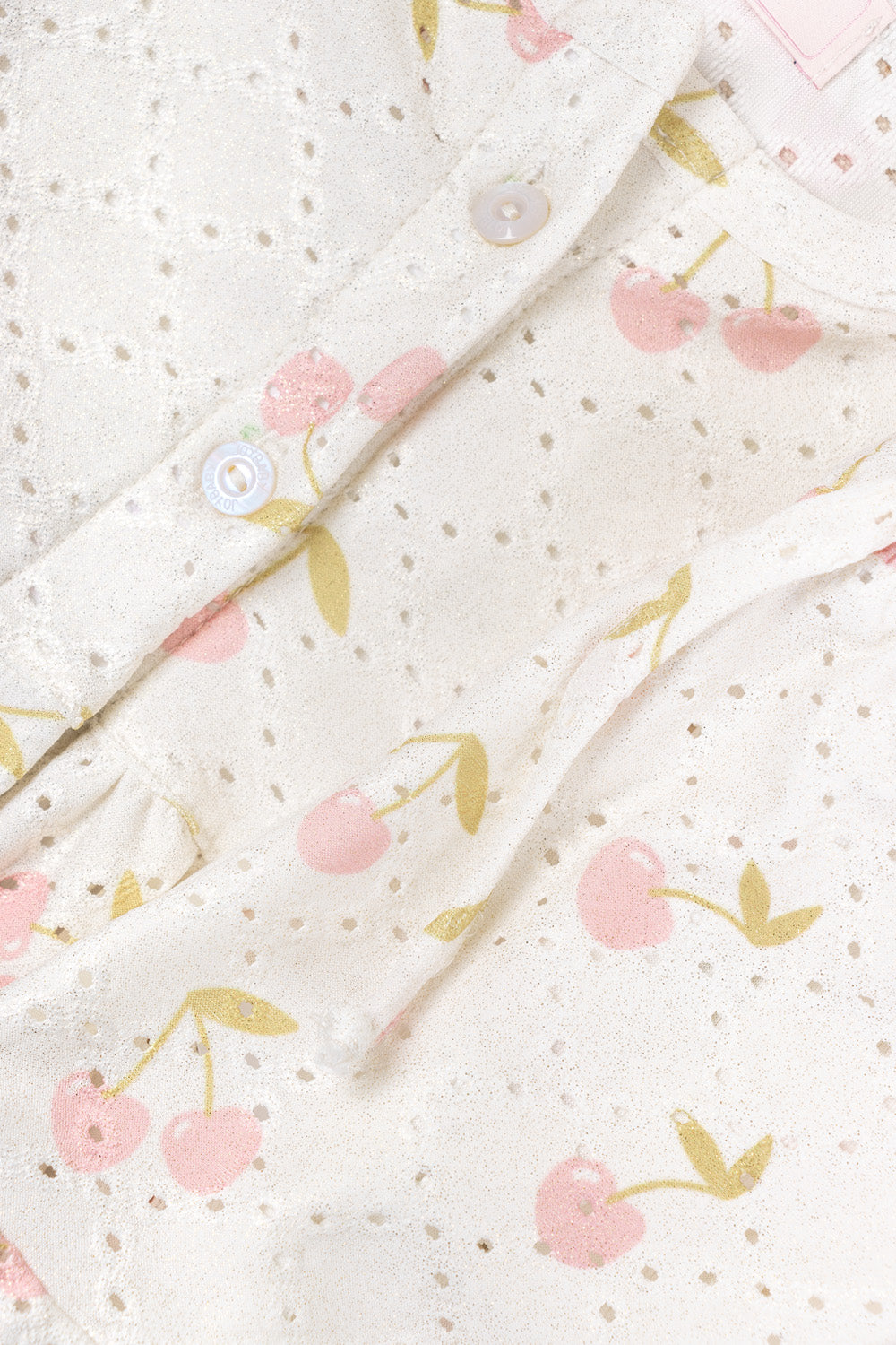 CONJUNTO BEBÉ NIÑA CHERRIES BLANCO