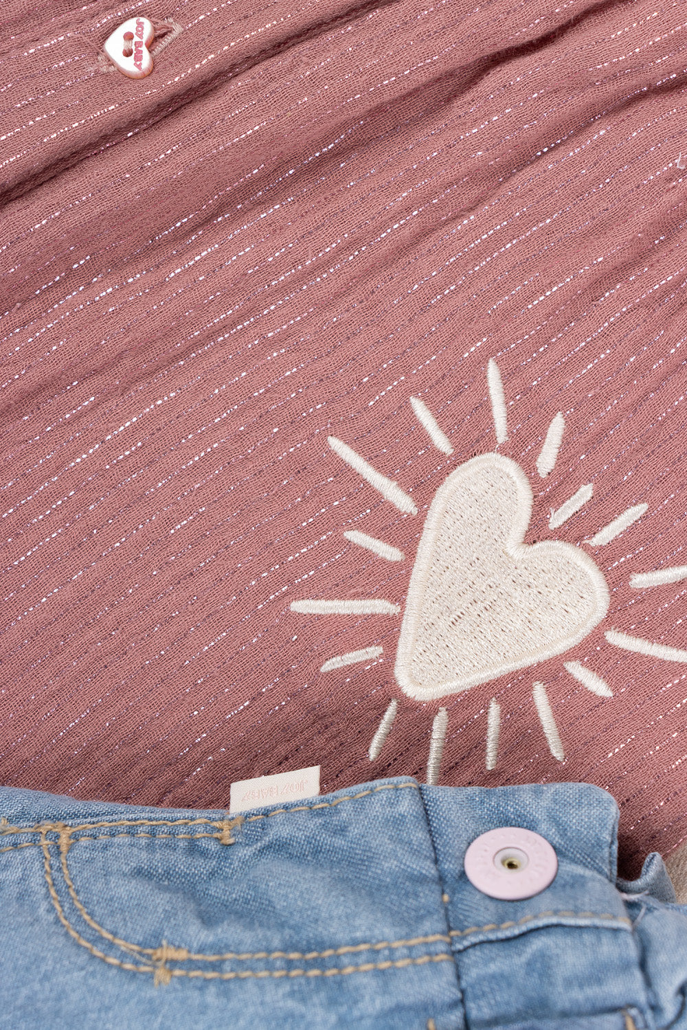 CONJUNTO BEBÉ NIÑA HEART MORADO