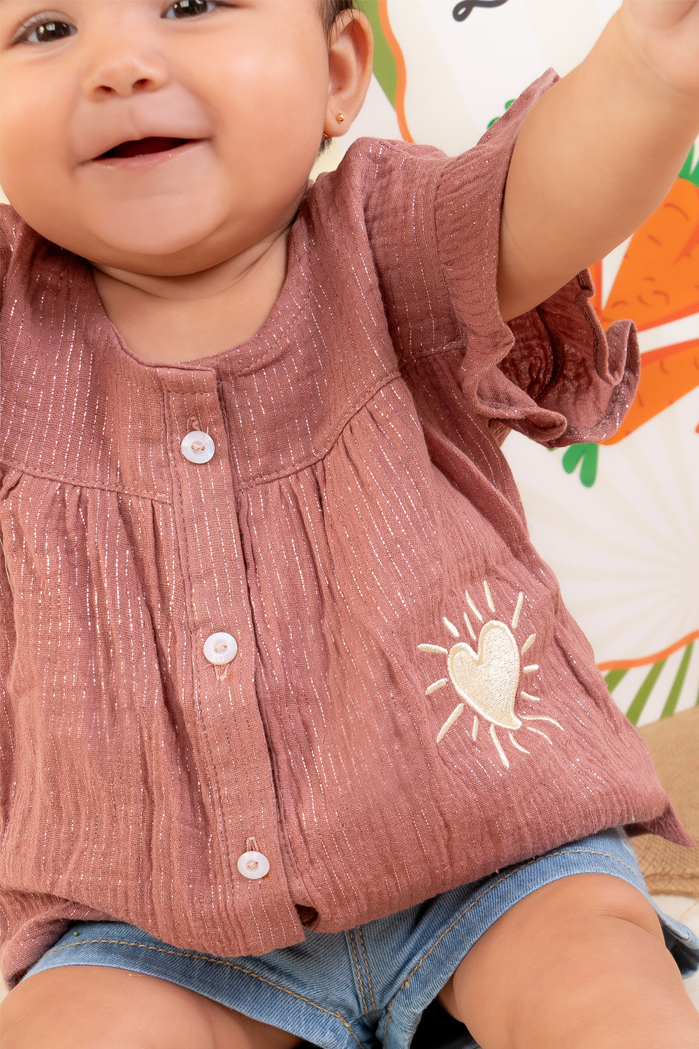 CONJUNTO BEBÉ NIÑA HEART MORADO