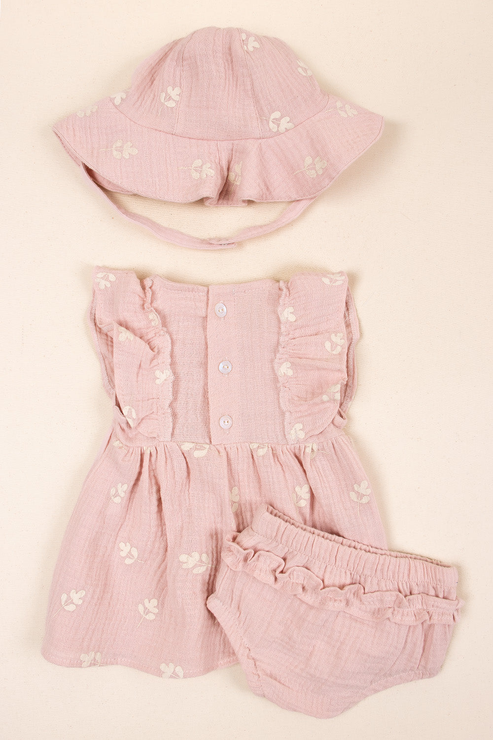 CONJUNTO BEBÉ NIÑA SWEET ROSADO