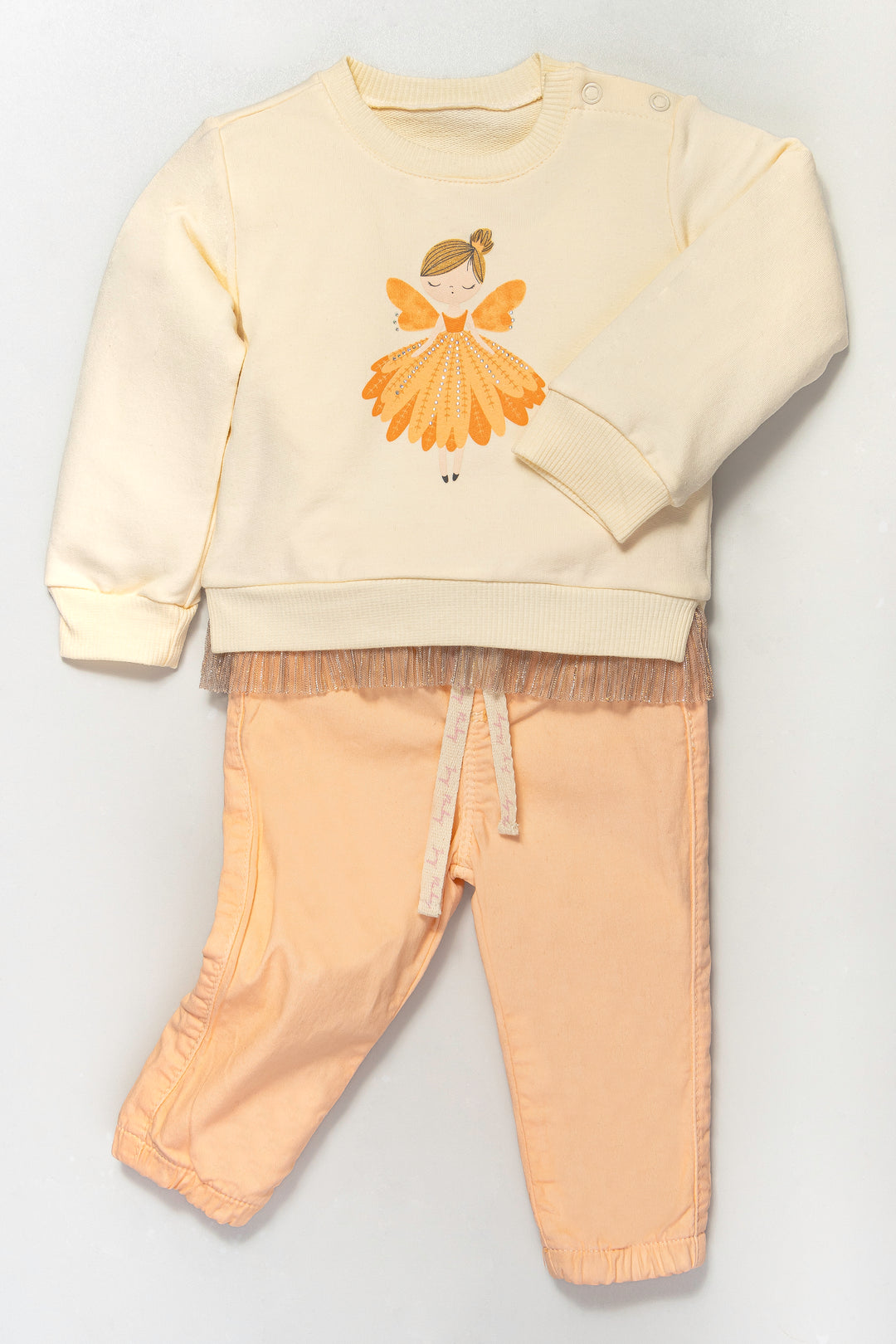 CONJUNTO BEBÉ NIÑA DANCER MANDARINA